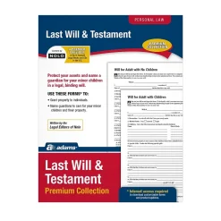 Adams Last Will & Testament, Forms & Instructions (LF235/ALFP117)