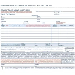 Adams 3-Part Carbonless Bill of Lading, 8-1/2" x 7-7/16", 50 Sets/Book (9013)