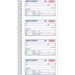 Adams 2-Part Carbonless Receipt Book, 5" x 11", 200 Sets/Book (SC1152)
