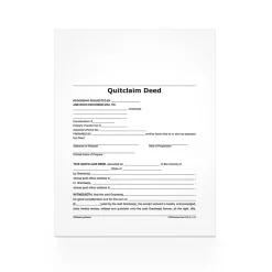 Adams Quitclaim Deed, Form and Instructions, 8.5