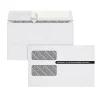 Adams Self Seal Security Tinted Double Window Envelope, 5 5/8" x 9 1/2", White, 100/Pack (7535PS100)