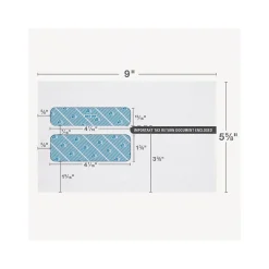 Adams Self-Seal Security-Tinted Double-Window W-2 Tax Envelope, White, 25/Pack (STAX2-24)