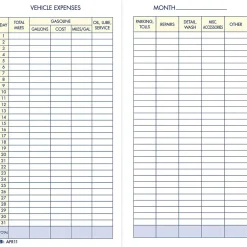 Adams Vehicle Mileage and Expense Record Book, 3 1/4" x 6 1/4" (AFR11)