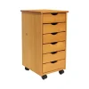 Adeptus 25.8" Solid Pine Drawer Cabinet, Medium (C0008)