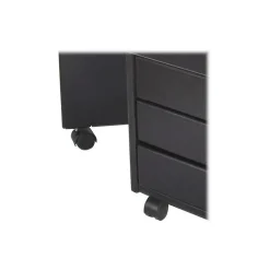 Adeptus Drop Leaf 7-Drawer Lateral File Cabinet, Mobile, Specialty, Matte Black, 21.4