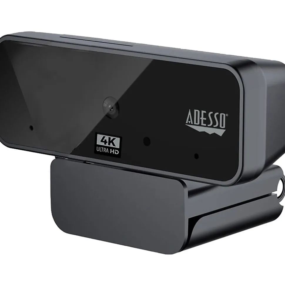 Adesso CyberTrack HD 3840x2160 Webcam, 8 Megapixels, Black (CYBERTRACKH6)