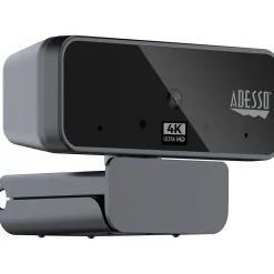 Adesso CyberTrack HD 3840x2160 Webcam, 8 Megapixels, Black (CYBERTRACKH6)