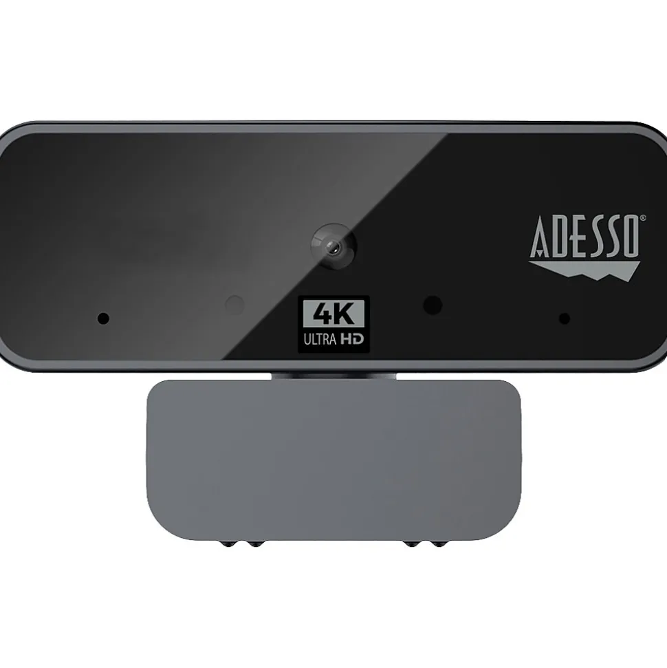 Adesso CyberTrack HD 3840x2160 Webcam, 8 Megapixels, Black (CYBERTRACKH6)
