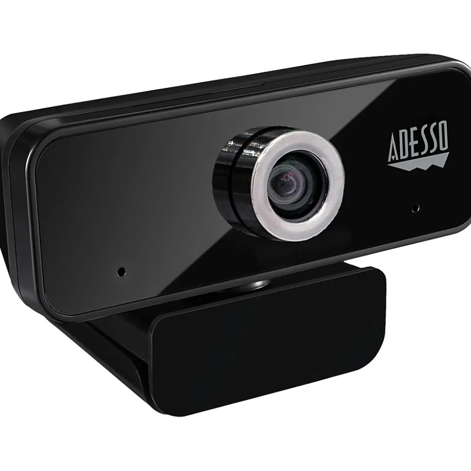 Adesso CyberTrack HD 3840x2160 Webcam, 8 Megapixels, Black (CYBERTRACK6S)