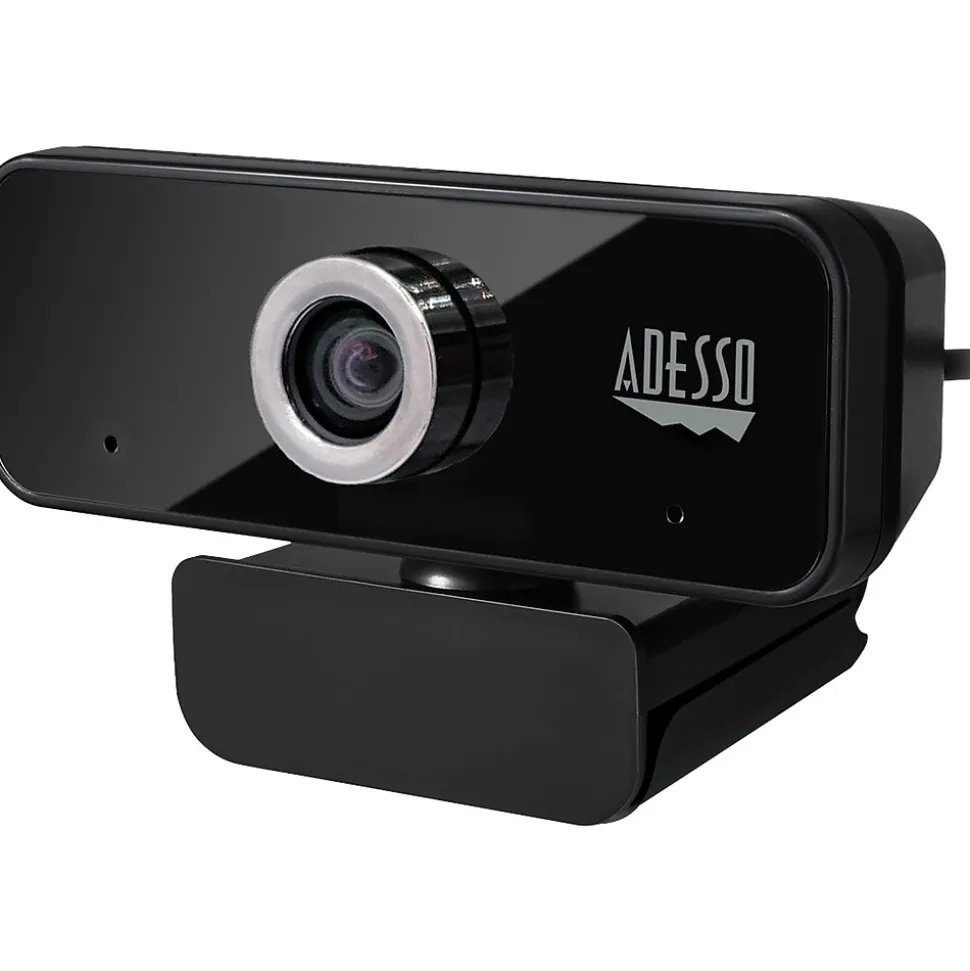 Adesso CyberTrack HD 3840x2160 Webcam, 8 Megapixels, Black (CYBERTRACK6S)