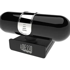 Adesso CyberTrack HD 2560x1440 Webcam, 4 Megapixels, Black/Silver (CYBERTRACKH7)