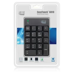 Adesso EasyTouch Wireless Keypad, Black (WKB-6010UB)