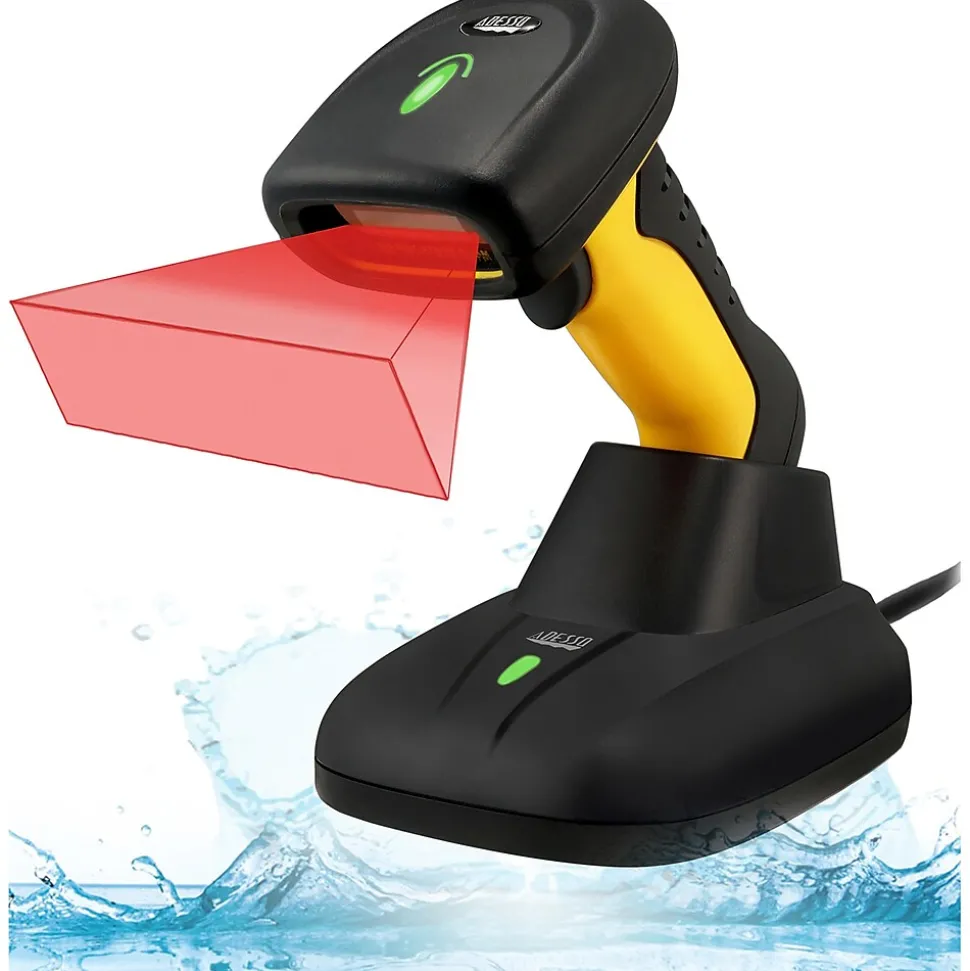 Adesso 2.4GHz RF Wireless & Waterproof 2D Barcode Scanner (NuScan 5200TR)