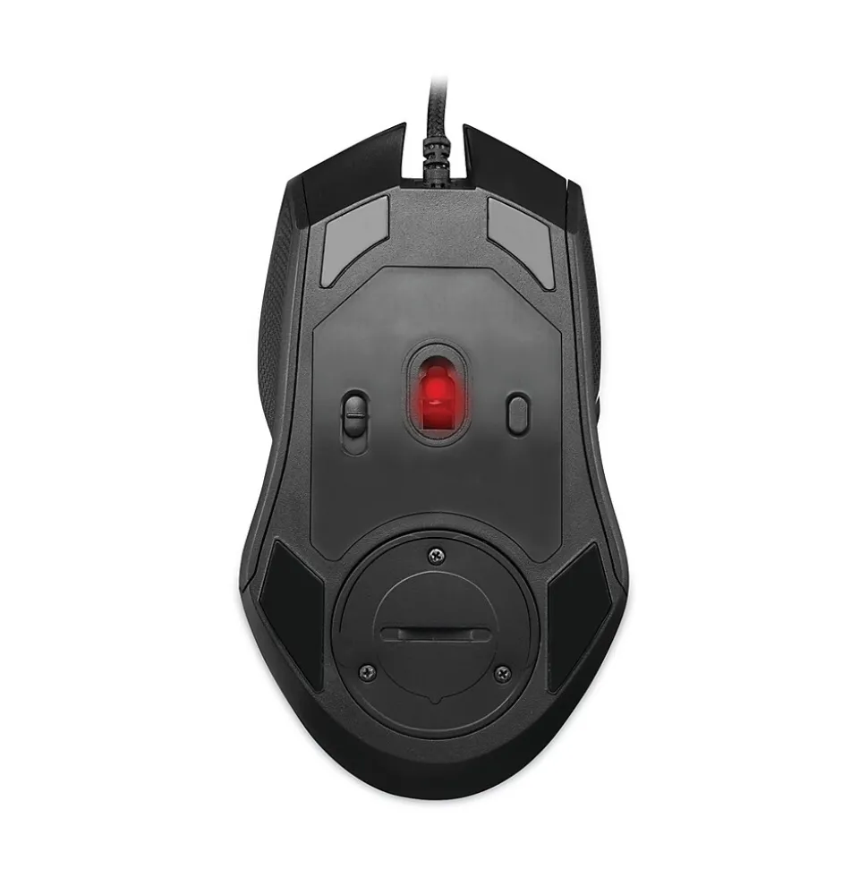 Adesso iMouse X5 Illuminated Seven-Button Gaming Mouse, USB 2.0, Left/Right Hand Use, Black