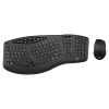 Adesso Tru-Form Media Wireless Ergonomic Keyboard and Optical Mouse Combo, Black (WKB-1600CB)
