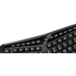 Adesso Tru-Form Wireless Keyboard, Black (WKB-4500UB)