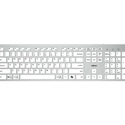 Adesso Wired Multi-OS Scissor Switch Keyboard with Copilot AI Hotkey, White (AKB-730UW)