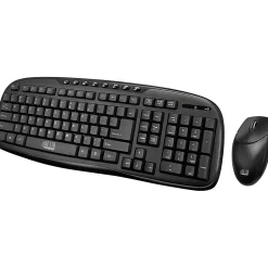Adesso Wireless Keyboard and Optical Mouse Combo, Black (WKB-1330CB)