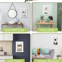 AdirHome 1-Shelf Recessed Wall Mount Shelf, 19