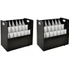 AdirOffice 21-Slot Mobile Roll File, 28.5"H x 30"W x 15.75"D, Black (625-BLK-2PK)