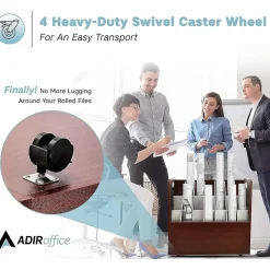 AdirOffice 21-Slot Mobile Roll File, 28.5