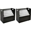 AdirOffice 50-Slot Mobile Roll File, 28.5"H x 30"W x 15.75"D, Black (626-BLK-2PK)
