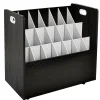 AdirOffice 21-Slot Mobile Roll File Cabinet, 28.5"H x 30"W x 15.75"D, Black (625-BLK-KIT1)