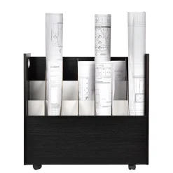 AdirOffice 21-Slot Mobile Roll File Cabinet, 28.5