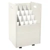 AdirOffice 20-Slot Mobile Roll File, Lockable, 24.75"H x 15.25"W x 13.25"D, White (624-WHI-KIT1)