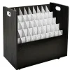AdirOffice 50-Slot Mobile Roll File, Lockable, 28.5"H x 30"W x 15.75"D, Black (626-BLK-KIT1)