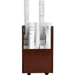 AdirOffice 20-Slot Mobile Roll File, Lockable, 24.75