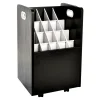 AdirOffice 20-Slot Mobile Roll File, Lockable, 24.75"H x 15.25"W x 13.25"D, Black (624-BLK-KIT1)
