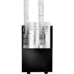 AdirOffice 20-Slot Mobile Roll File, Lockable, 24.75