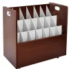 AdirOffice 21-Slot Roll File, Lockable, 28.5"H x 30"W x 15.75"D, Mahogany (625-MA-KIT1)