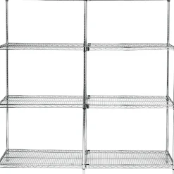 Adjustable Open Wire Shelving Add-On Units, 36" x 24" x 74"