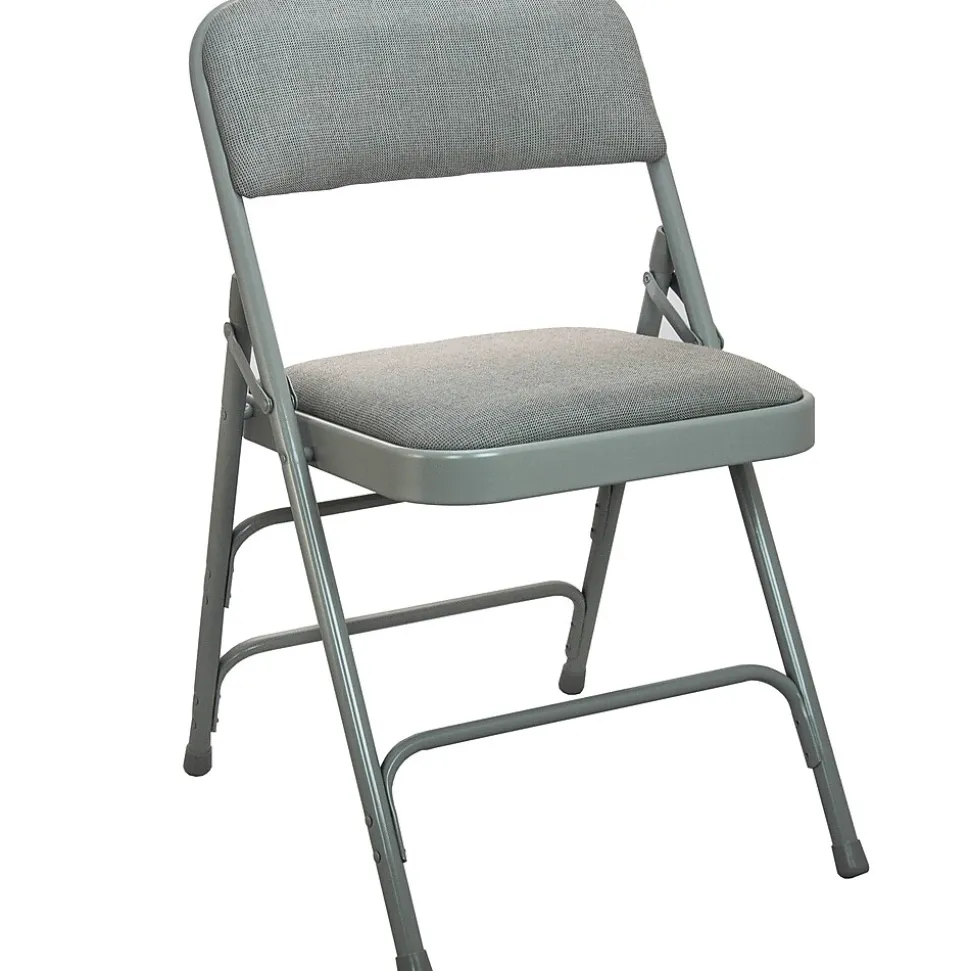 Advantage Gray Padded Folding Chairs, 4/Pack (DPI903F-GG-4)