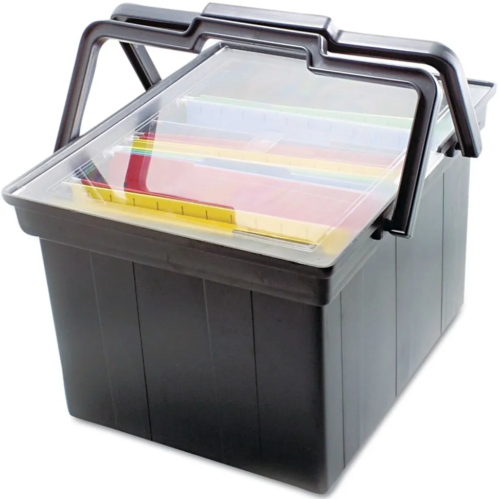 Advantus Companion Portable File Storage Box, Letter/Legal, Black (AVTTLF2B)