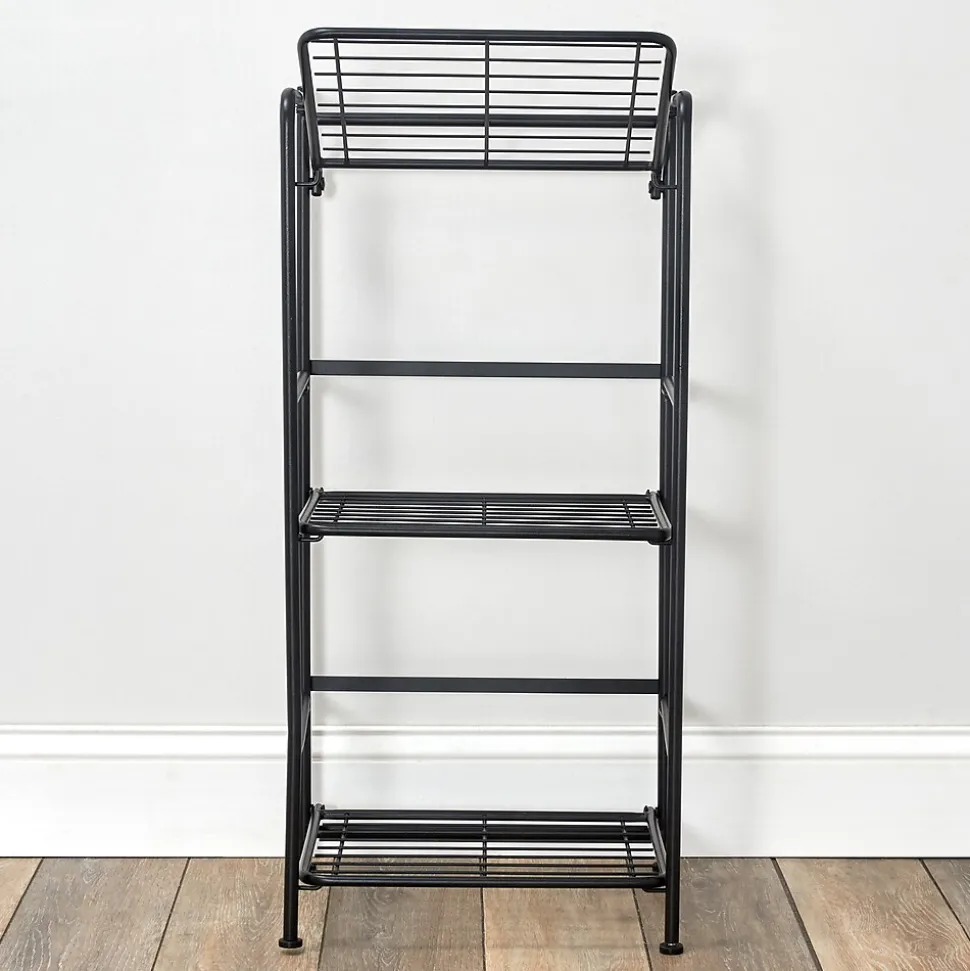 Advantus FlipShelf 3-Shelf Metal Unit, 14.5"W, Black (37635)