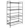Advantus FlipShelf 4-Shelf Metal Unit, 26.5"W, Black (37996/37634)