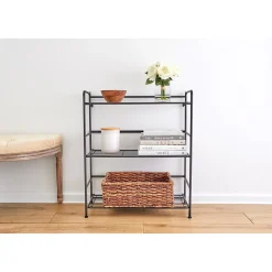 Advantus FlipShelf 3-Shelf Steel Rack, 30.5