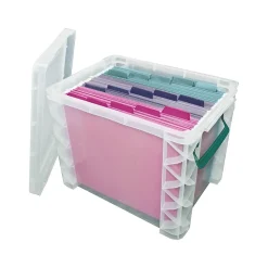 Advantus Super Stacker File Box, Letter Size, Clear (36872)