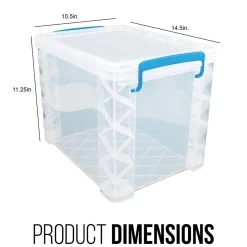 Advantus Super Stacker File Box, Letter Size, Clear (36872)
