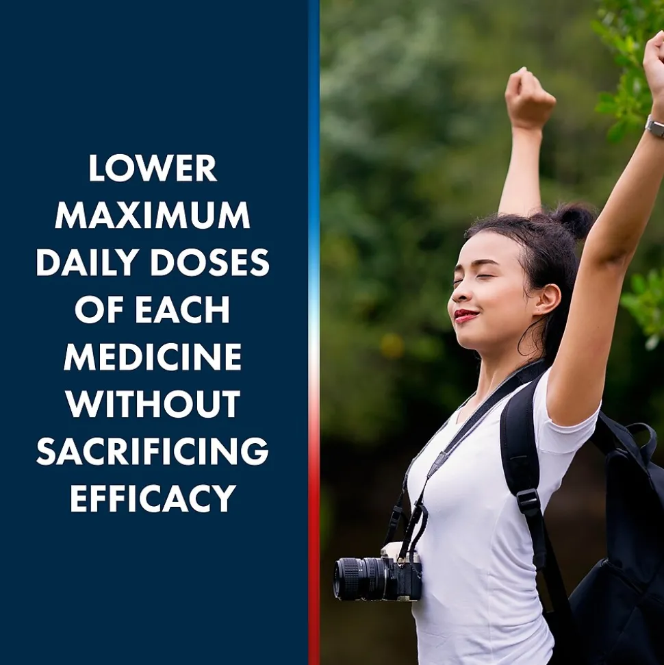 Advil Dual Action 250mg Acetaminophen/125mg Ibuprofen Caplets, 2/Packet, 50 Packets/Box (014795)