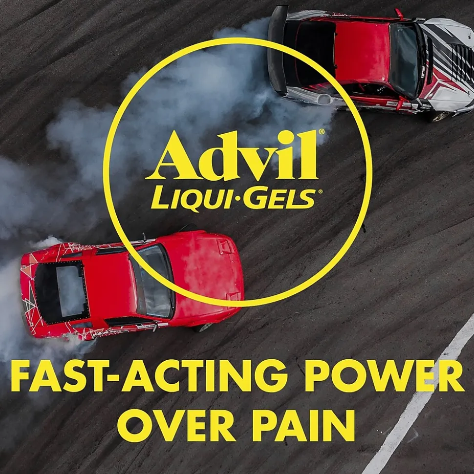 Advil Liqui-Gels Pain Reliever/Fever Reducer, Solubilized Ibuprofen 200mg, 2/Packet, 50 Packets/Box (016902)