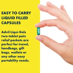 Advil Liqui-Gels Pain Reliever/Fever Reducer, Solubilized Ibuprofen 200mg, 2/Packet, 50 Packets/Box (016902)