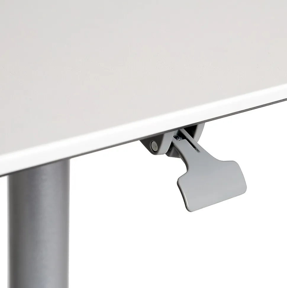 AIRLIFT XL Pneumatic Sit-Stand Mobile Desk Cart, Height-Adjustable from 27.1 to 41.9, White