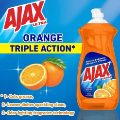 Ajax Triple Action Liquid Dish Soap, Fruity, 28 oz. (144678)