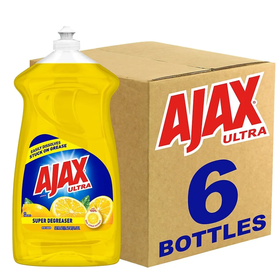 Ajax Ultra Super Degreaser Dish Soap, Lemon Scent, 52 fl. oz. (149861)
