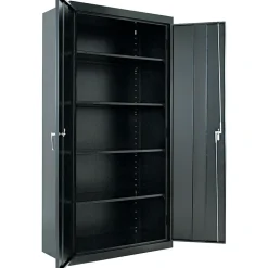Alera Adjustable Storage Cabinet, Black, 4-Shelf, 36"W x 18"D x 72"H
