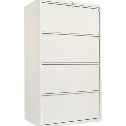 Alera 4-Drawer Mobile Lateral File Cabinet, Letter/Legal Size, Lockable, 53.25